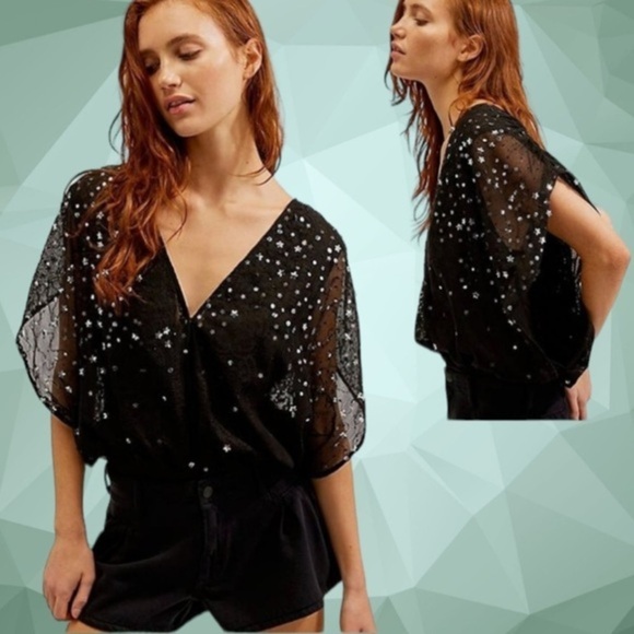 New Free People Summer Shine Bodysuit In black Size Small - Picture 8 of 15